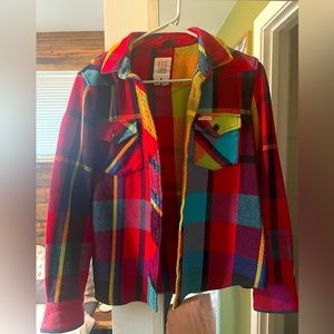 Topo Designs women’s multi color plaid flannel